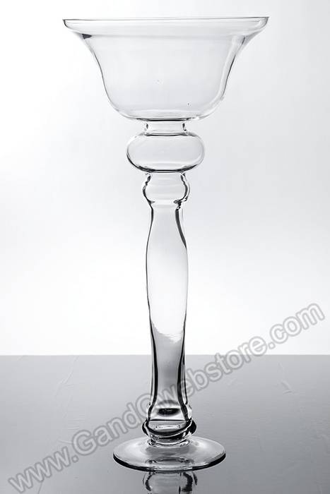 10" X 5.5" X 21.75" Glass Vase Clear