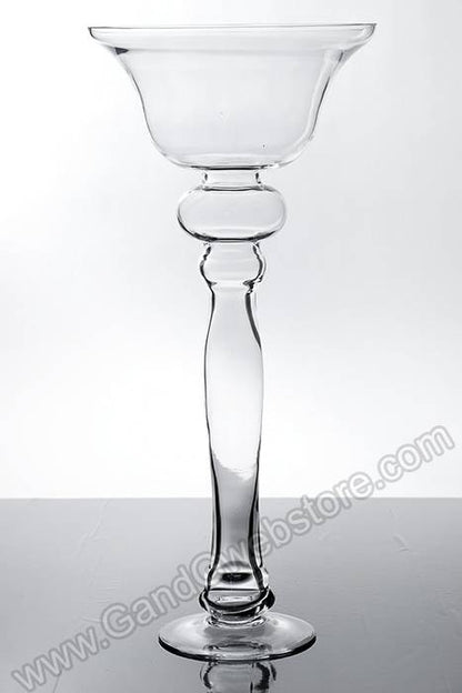 10" X 5.5" X 21.75" Glass Vase Clear