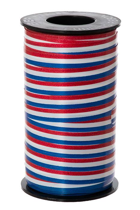 3/8" X 250yds Tri-color Ribbon Red/wh/blue