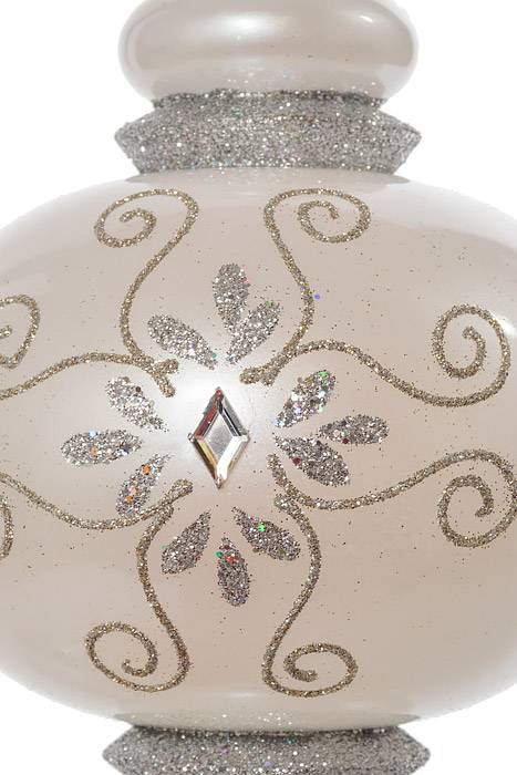 13.5" Finial Candy Apple White