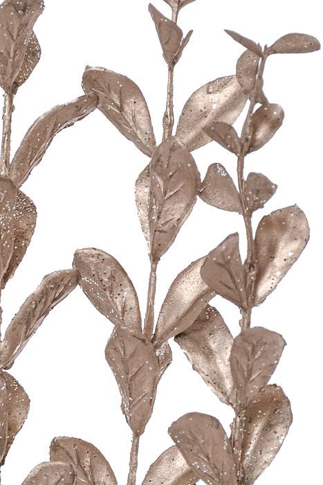 23" Painted Glitter Boxwood Spray Taupe