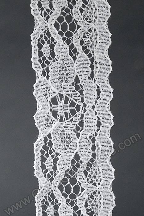 1" X 25yds Lace Ribbon White