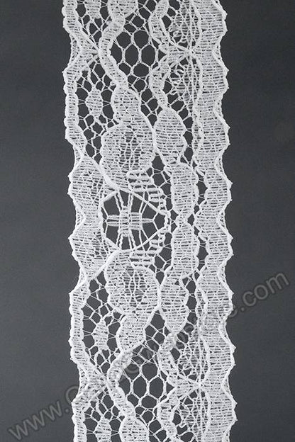 1" X 25yds Lace Ribbon White