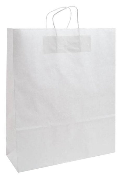 16" X 6" X 19" Queen Kraft Shopping Bag White Pkg/10