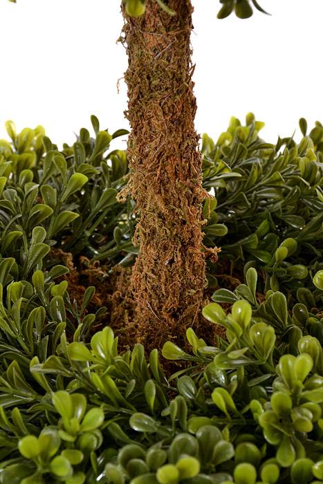 54" Plastic Boxwood Wreath Base Double Ball Urn Two Tone Green