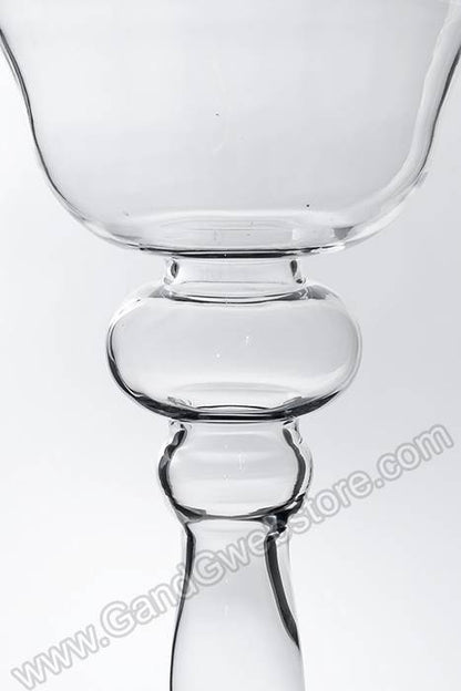 10" X 5.5" X 21.75" Glass Vase Clear