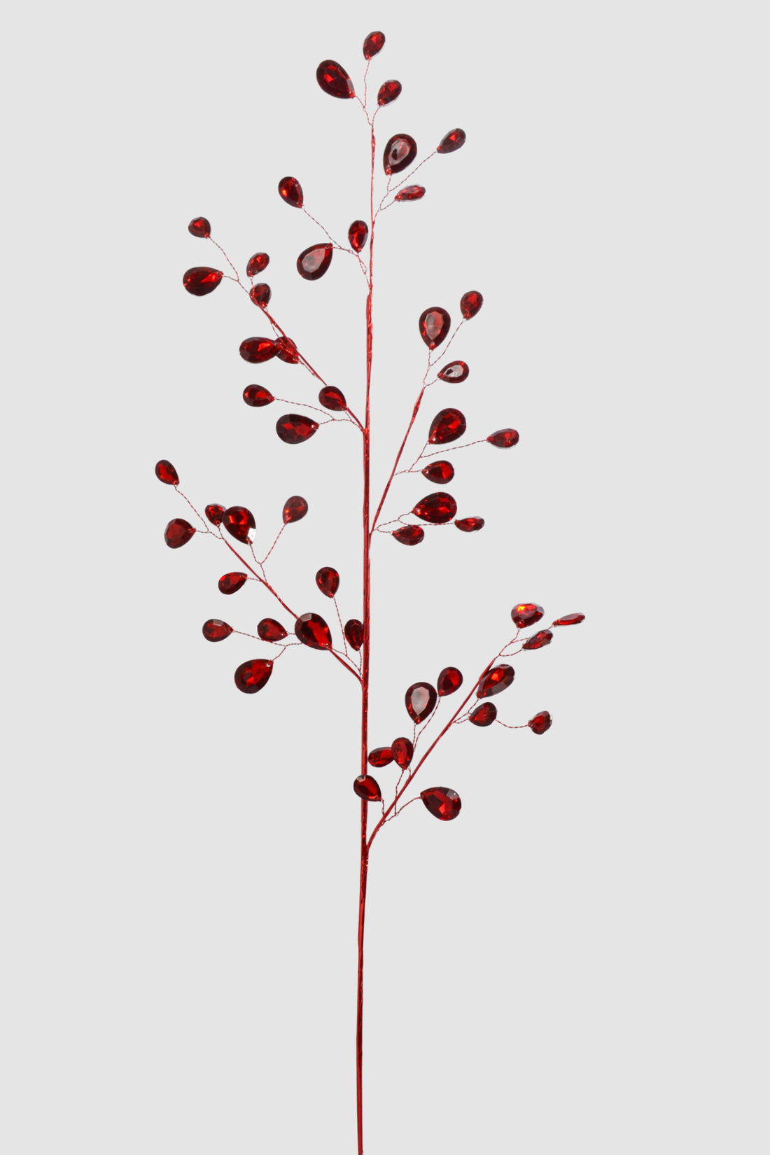 29" Metal Jewel Spray Red