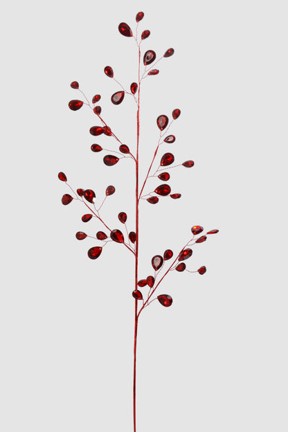 29" Metal Jewel Spray Red