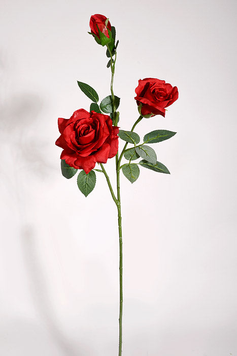 29" Silk Rose Spray Red