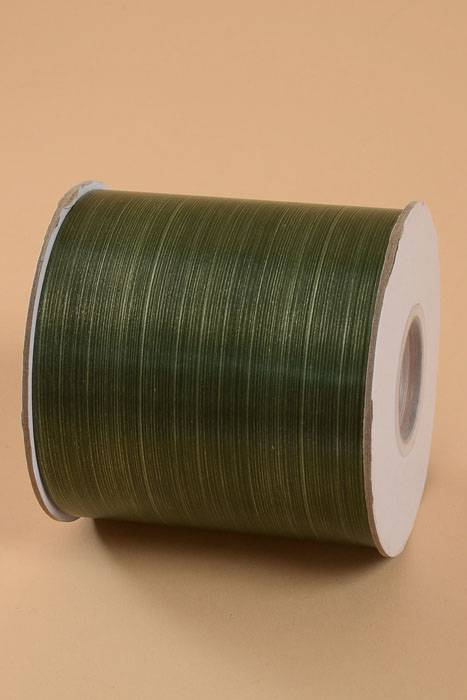 4.25" X 50yds Leaf/Aspidistra Ribbon Green