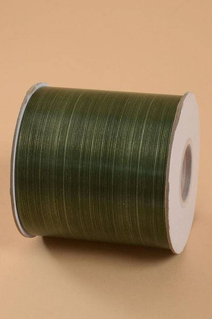 4.25" X 50yds Leaf/Aspidistra Ribbon Green