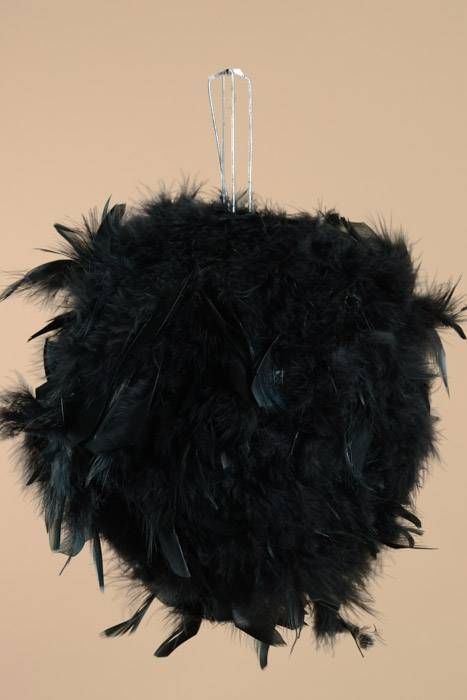 10" Chandelle Feather Pom Black