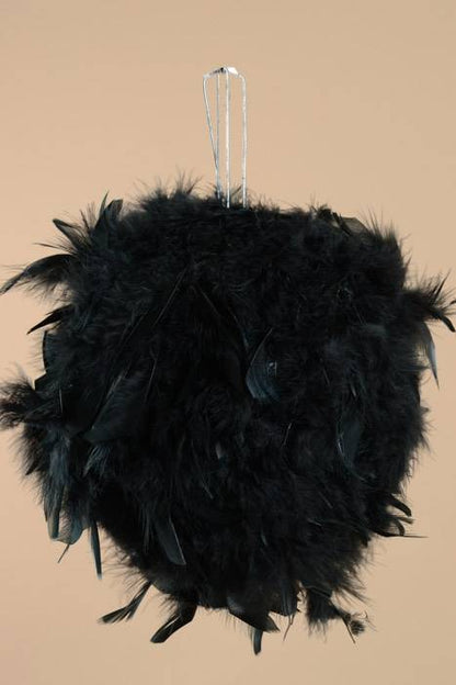 10" Chandelle Feather Pom Black