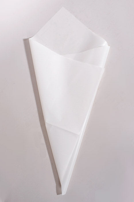 22.5" Waterproof Flower Wrapping Paper Pure White Pkg/20