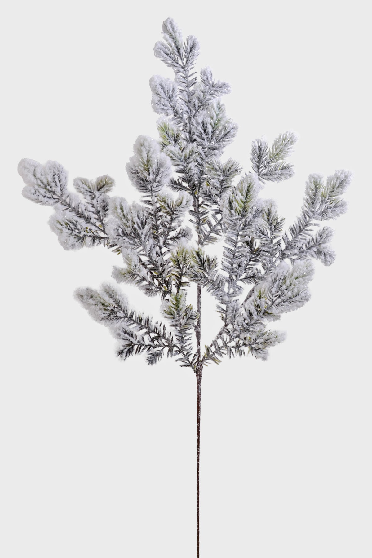 31" Snowed Pine Spray Green/White