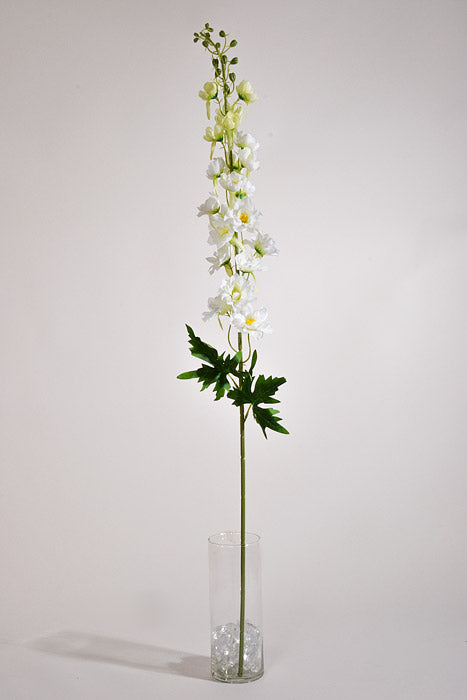 41.5&quot; Silk Delphinium Spray White