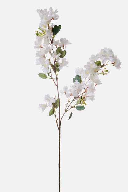 35.5" Silk Cherry Blossom Spray White