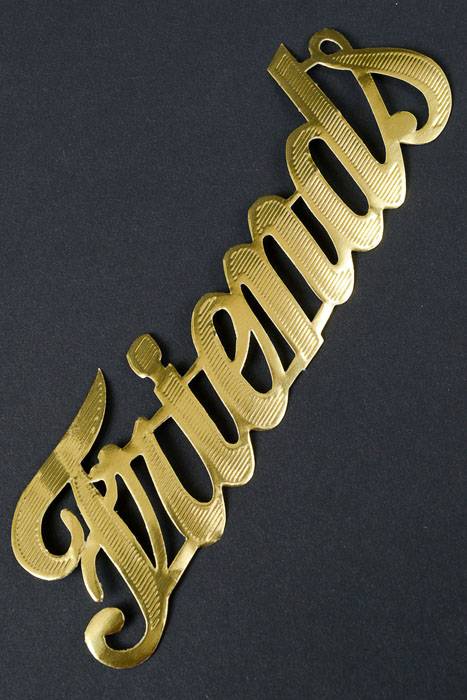 1.75" Large Paper "friends" Gold Pkg/10