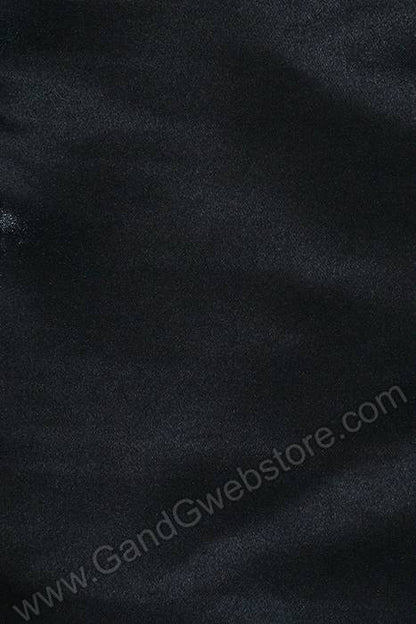 6" X 108" Satin Chair Bow Black Pkg/6