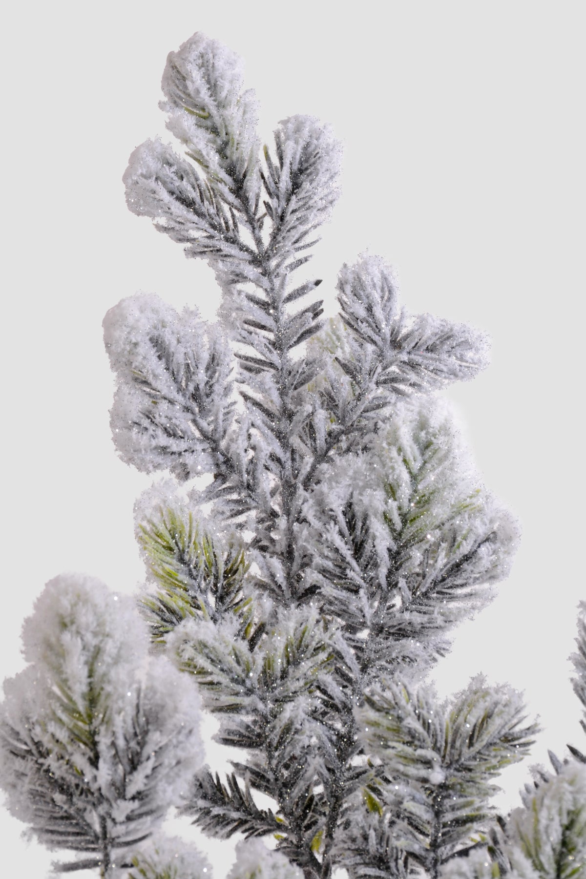 31" Snowed Pine Spray Green/White
