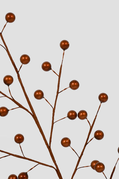 18" Metallic Berry Spray Brown Pkg/12