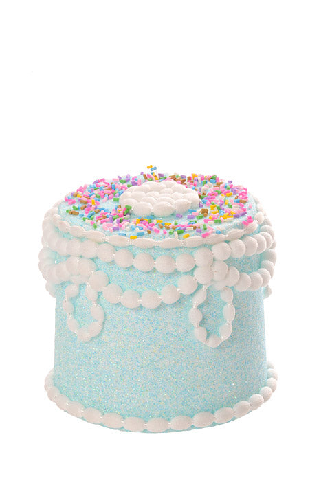 5" Pastel Candy Decorated Cake Ornament Blue/Multi Color