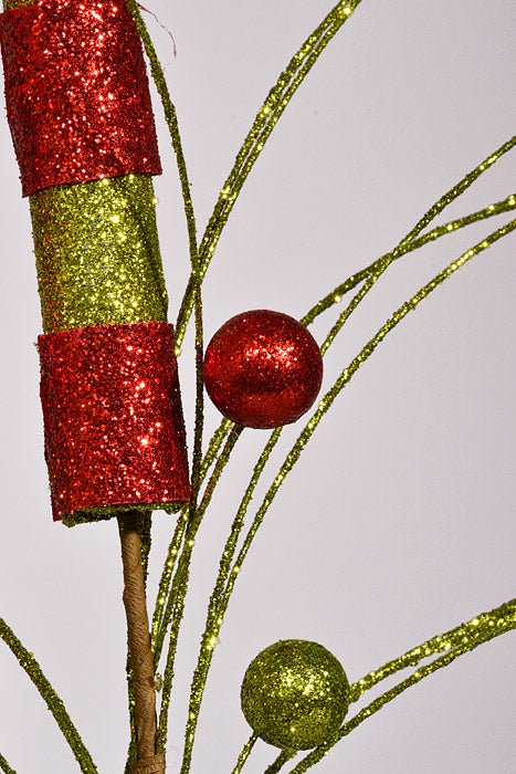 28.5" Elf Shoe Spray Green/Red