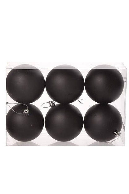 80mm Matt Plastic Ball Black Pkg/6