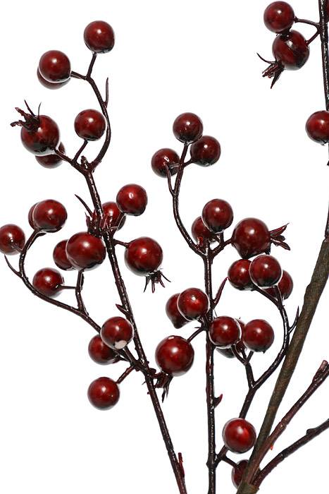 26&quot; Water Proof Mixed Berry/Crabapple Spray Burgundy