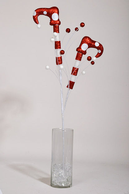 28.5" Elf Shoe Spray White/Red