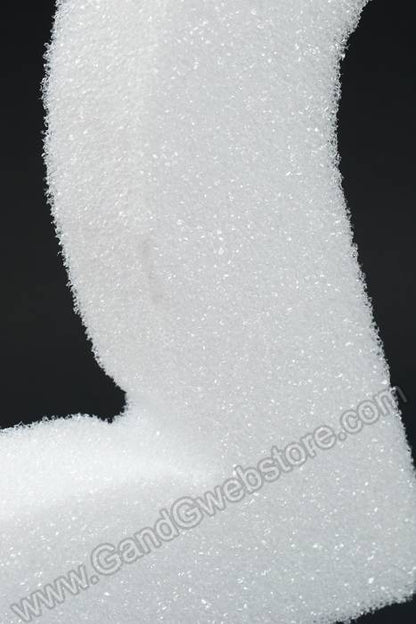 19" Styrofoam Open Heart White