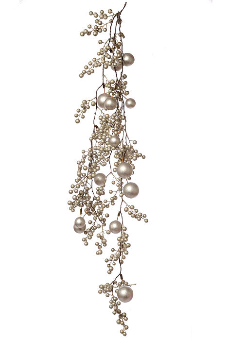 48&quot; Metallic Berry Ball Hanger Champagne