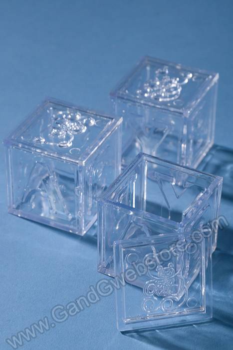1.75" Baby Block Clear Pkg/12