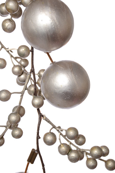 48&quot; Metallic Berry Ball Hanger Champagne