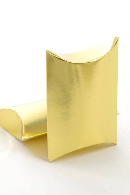 2.5" X 3.5" Pillow Favor Box Gold Pkg/12