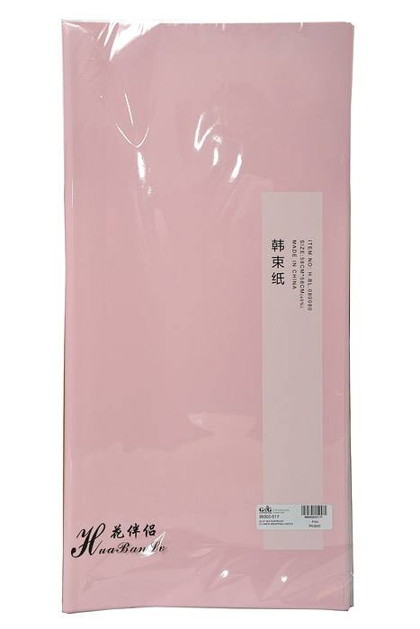 22.5" Waterproof Flower Wrapping Paper Pink Pkg/20