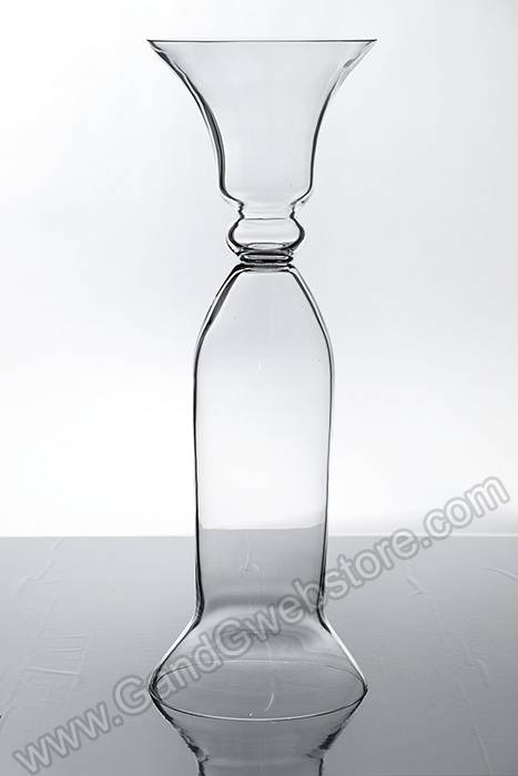 8.5" X 8.5" X 25.5" Glass Vase Clear