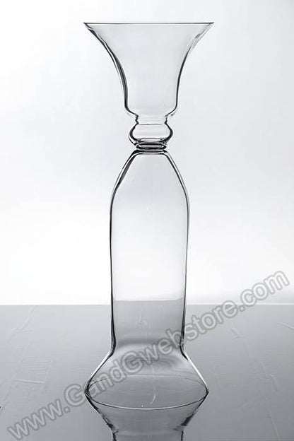 8.5" X 8.5" X 25.5" Glass Vase Clear