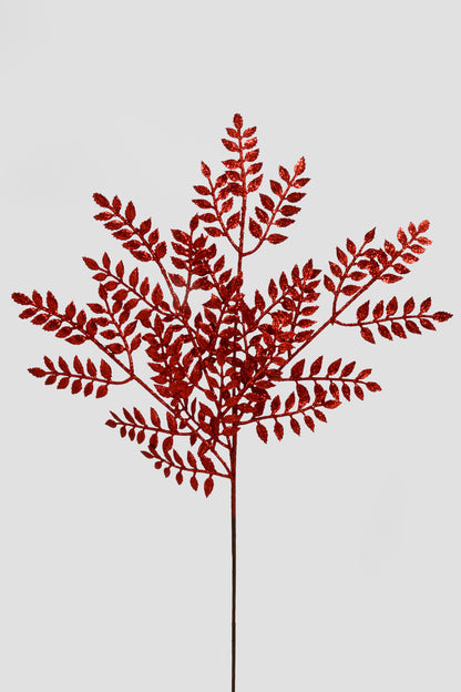 23" Glitter Ash Spray Red Pkg/6
