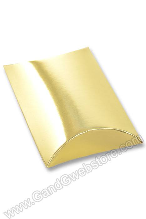2.5" X 3.5" Pillow Favor Box Gold Pkg/12
