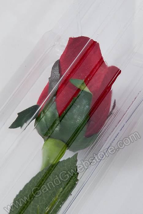 25" X 2.25" X 2.25" Single Rose Plastic Box Clear (Pkg/12)