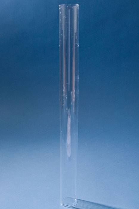 18" Plastic Cylinder Tube Clear Pkg/6