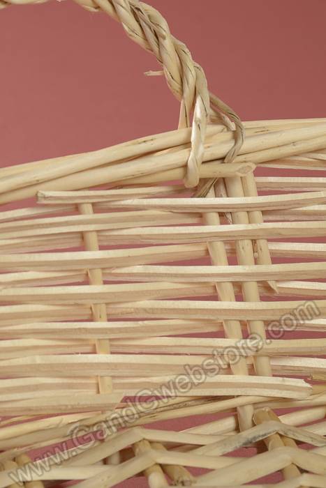14" X 10.5" X 4" Rectangular Willow Basket Natural