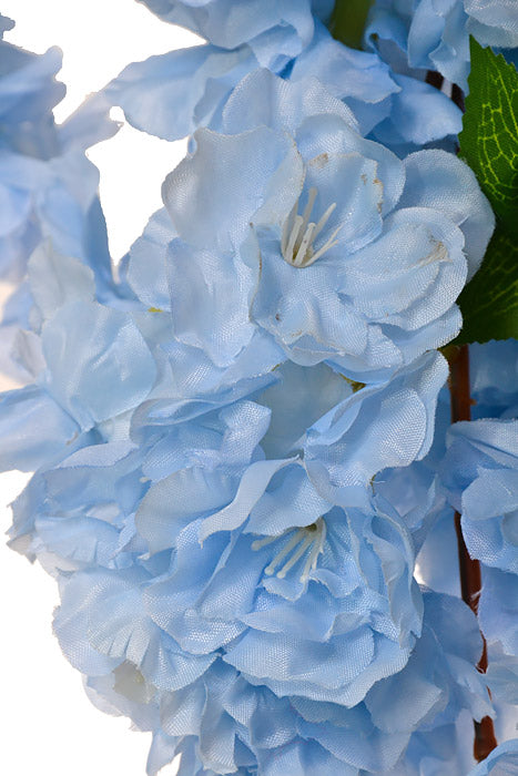 39.5" Silk Cherry Blossom Bush Light Blue