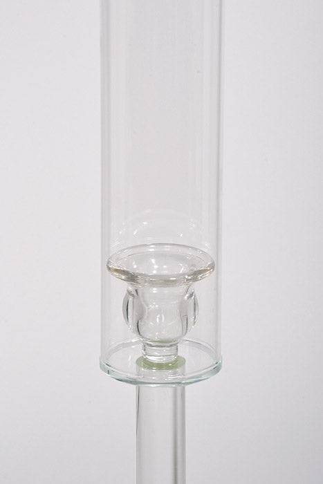 20&quot; Crystal Candle Holder With Glass Clear