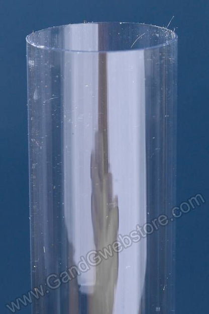 18" Plastic Cylinder Tube Clear Pkg/6