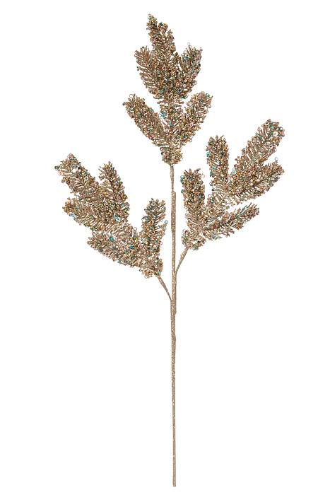 30" Circle Sequin/Glitter Spruce Spray Champagne/Blue