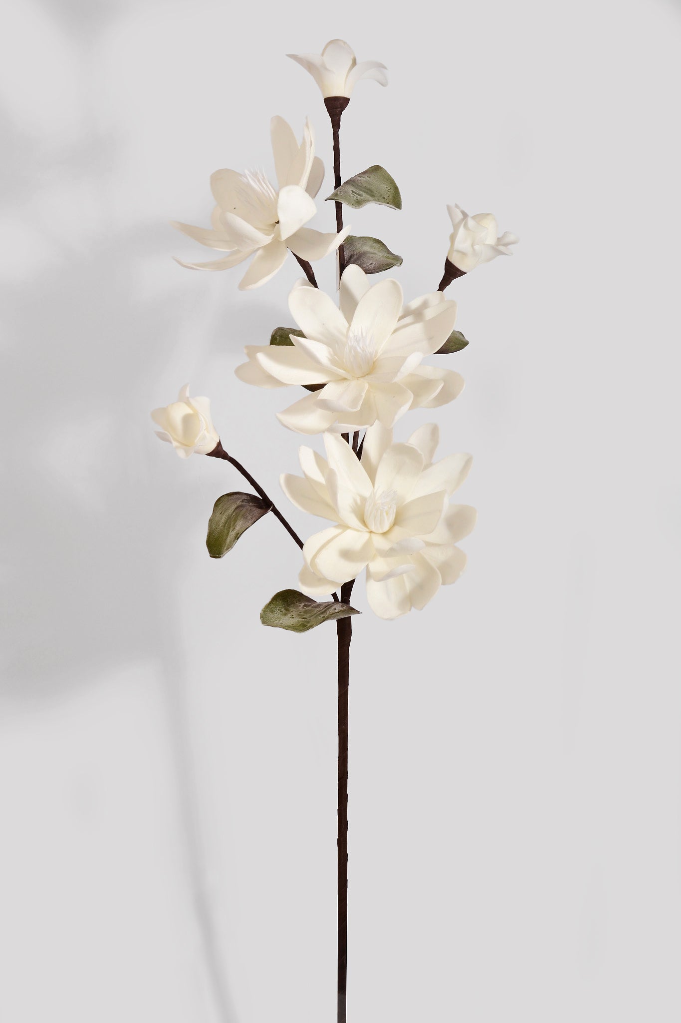 46" Foam Magnolia Stem White