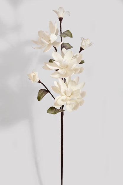 46" Foam Magnolia Stem White
