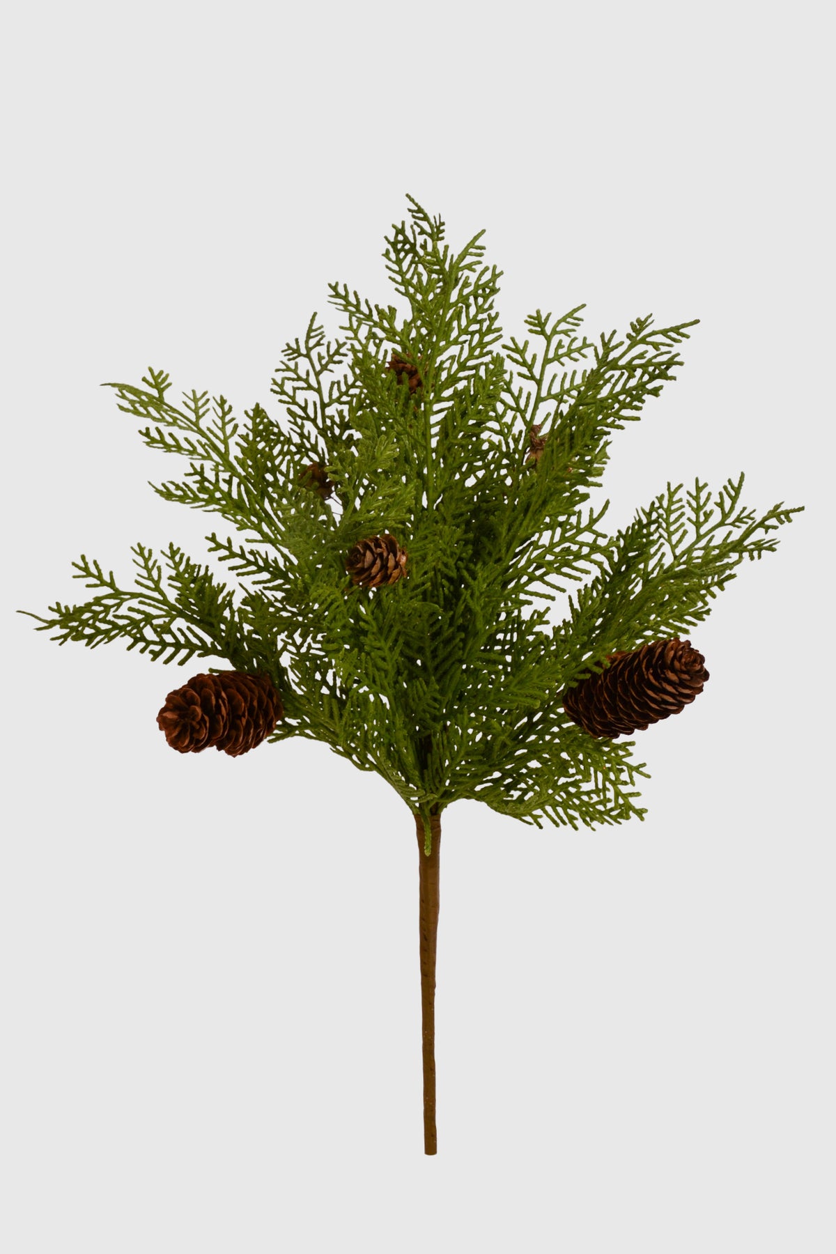 17" Cedar &amp; Pinecone Bush Green